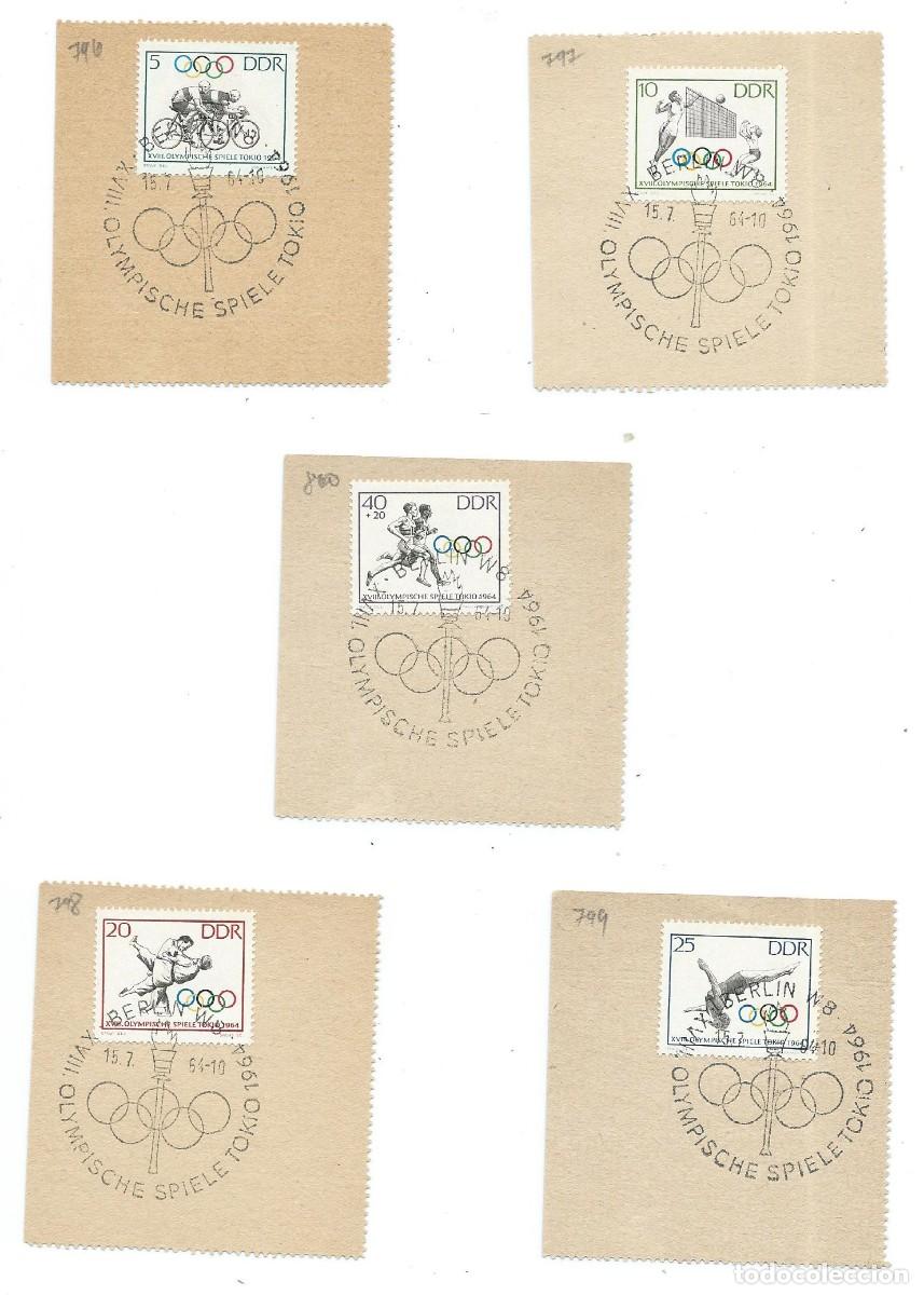 Sellos: 1964. ALEMANIA DEL ESTE/EAST GERMANY. JUEGOS OL&Iacute;MPICOS TOKIO/OLYMPIC GAMES. DEPORTES/SPORTS.