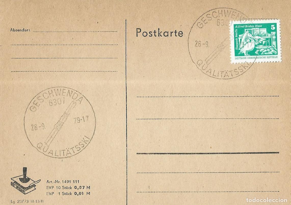 Selos: 1979. ALEMANIA DEL ESTE/DDR. MATASELLOS/POSTMARK. ESQU&Iacute;/SKIING. DEPORTES/SPORTS.
