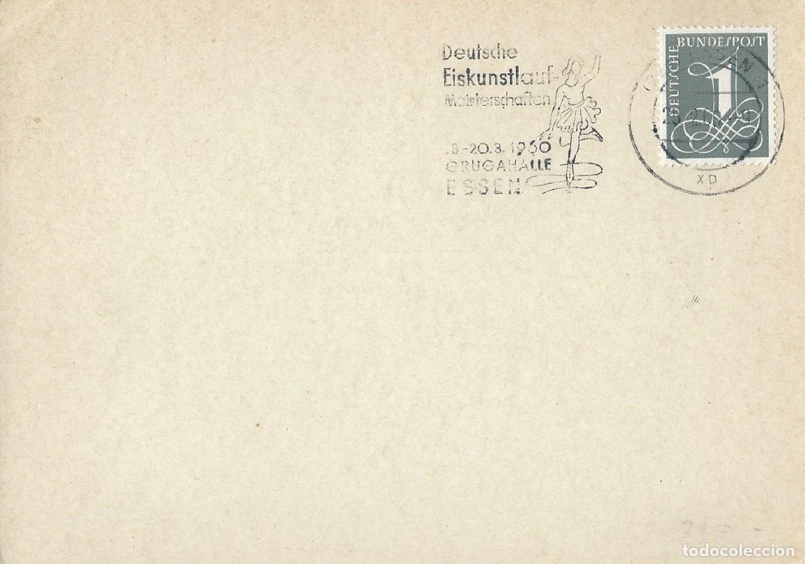 Stamps: 1960. ALEMANIA/GERMANY. MATASELLOS/POSTMARK. CAMP. ALEMANIA PATINAJE SOBRE HIELO. DEPORTES/SPORTS.