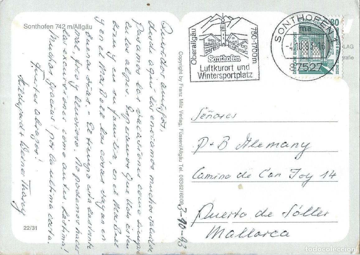Sellos: 1993. ALEMANIA/GERMANY. MATASELLOS/SLOGAN. SONTHOFEN. DEPORTES DE INVIERNO. WINTER SPORTS. TURISMO.