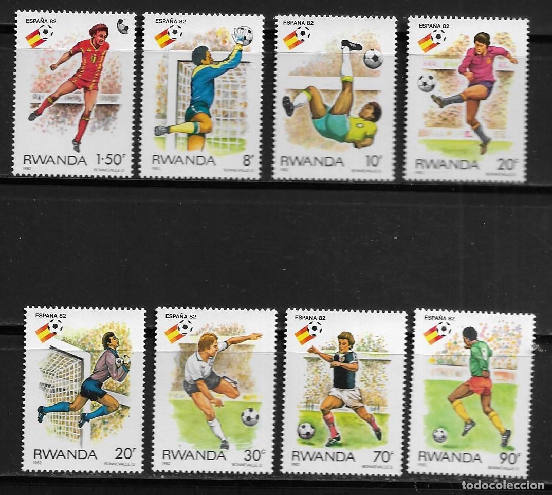 Briefmarken: RUANDA 1982, Ivert 1059/66 -CAMPEONATO MUNDIAL DE F&Uacute;TBOL ESPA&Ntilde;A 82. MNH.