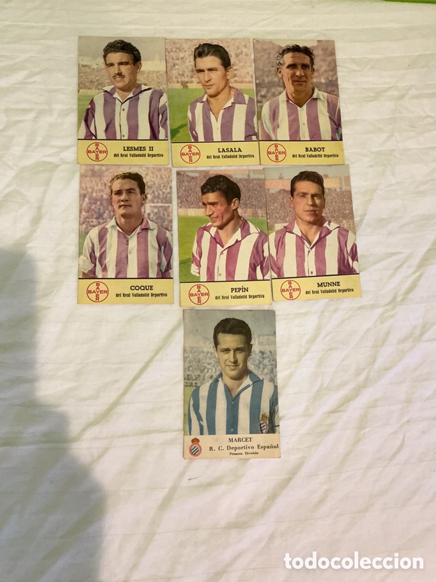 Francobolli: LOTE 7 CROMOS F&Uacute;TBOL BAYER Y CASTELLBLANCH &ndash; A&Ntilde;OS 50