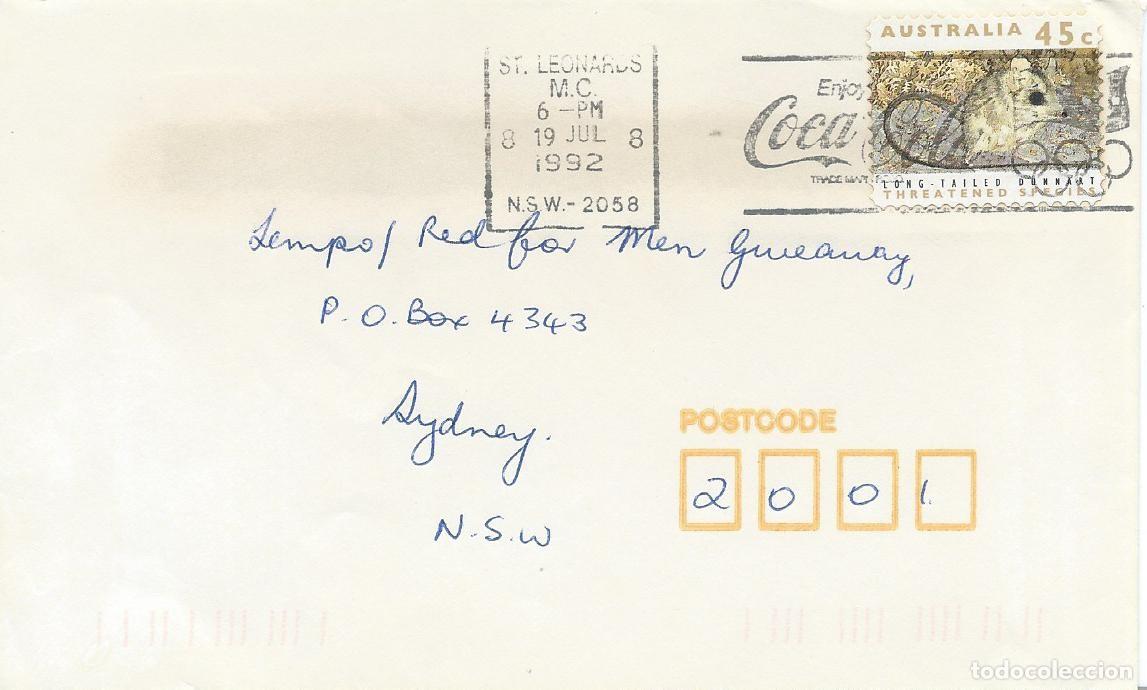 Stamps: 1992. AUSTRALIA. RODILLO/SLOGAN. COCA COLA, PATROCINADOR JJ.00. BARCELONA. DEPORTES/SPORTS.