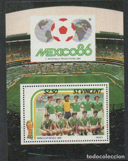 Francobolli: SAN VICENTE IVERT HOJA N&ordm; 31, CAMPEONATO DEL MUNDO DE FUTBOL MEJICO'86, NUEVO*** SIN SE&Ntilde;AL DE CHARNE