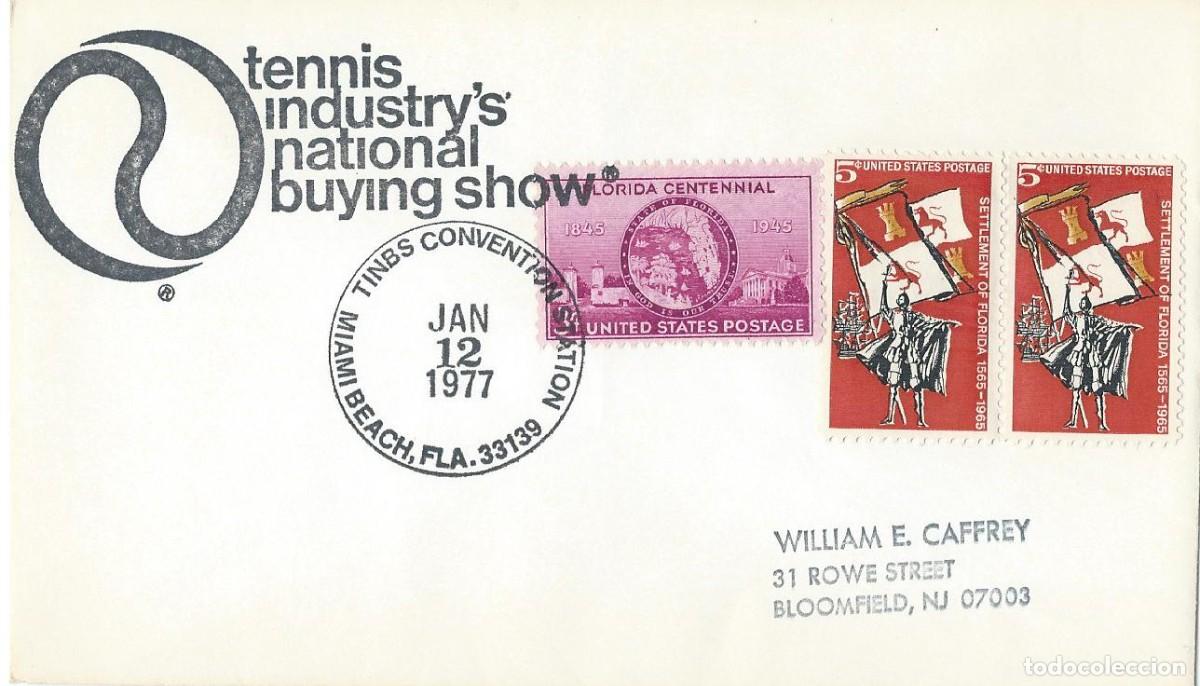 Francobolli: 1977. ESTADOS UNIDOS/USA. MATASELLOS. FERIA NACIONAL INDUSTRIA DEL TENIS/TENNIS. DEPORTES/SPORTS.