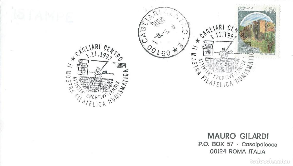 Francobolli: 1997. ITALIA/ITALY. MATASELLOS/POSTMARK. CAGLIARI. ACTIVIDAD DEPORTIVA TENIS/TENNIS. DEPORTES/SPORTS