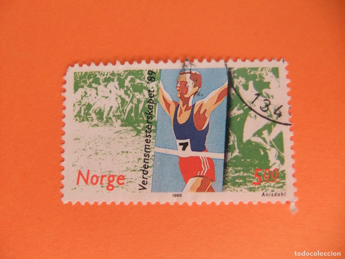 Francobolli: 59 NORUEGA NORGE 1989 / CAMPONATO del MUNDO de CROSS-COUNTRY / YVERT 971 FU