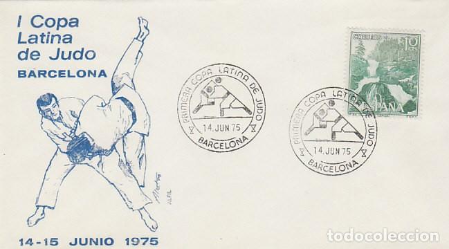 Sellos: A&Ntilde;O 1975, PRIMERA COPA LATINA DE JUDO, SOBRE DE ALFIL