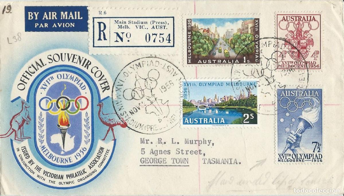 Sellos: 1956. AUSTRALIA. MATASELLOS/POSTMARK. JUEGOS OL&Iacute;MPICOS MELBOURNE. OLYMPIC GAMES. DEPORTES/SPORTS.