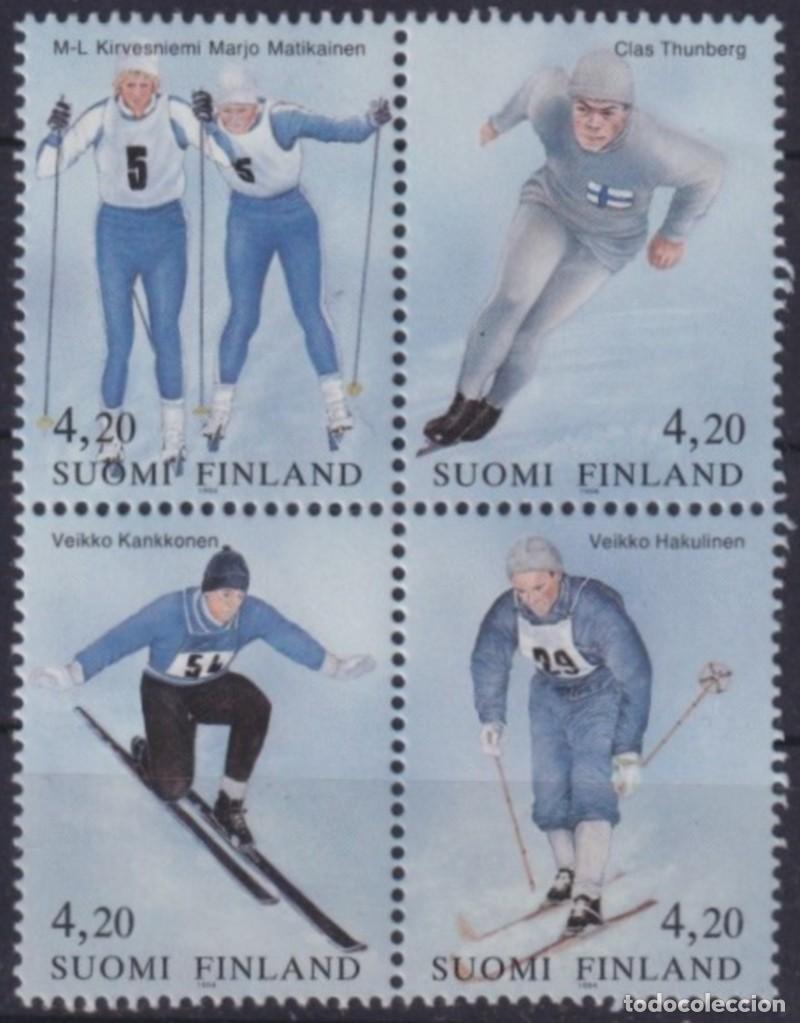 Briefmarken: F-EX59412 FINLAND SUOMI MNH 1994 CENT IOC WINTER SPORT SKII.