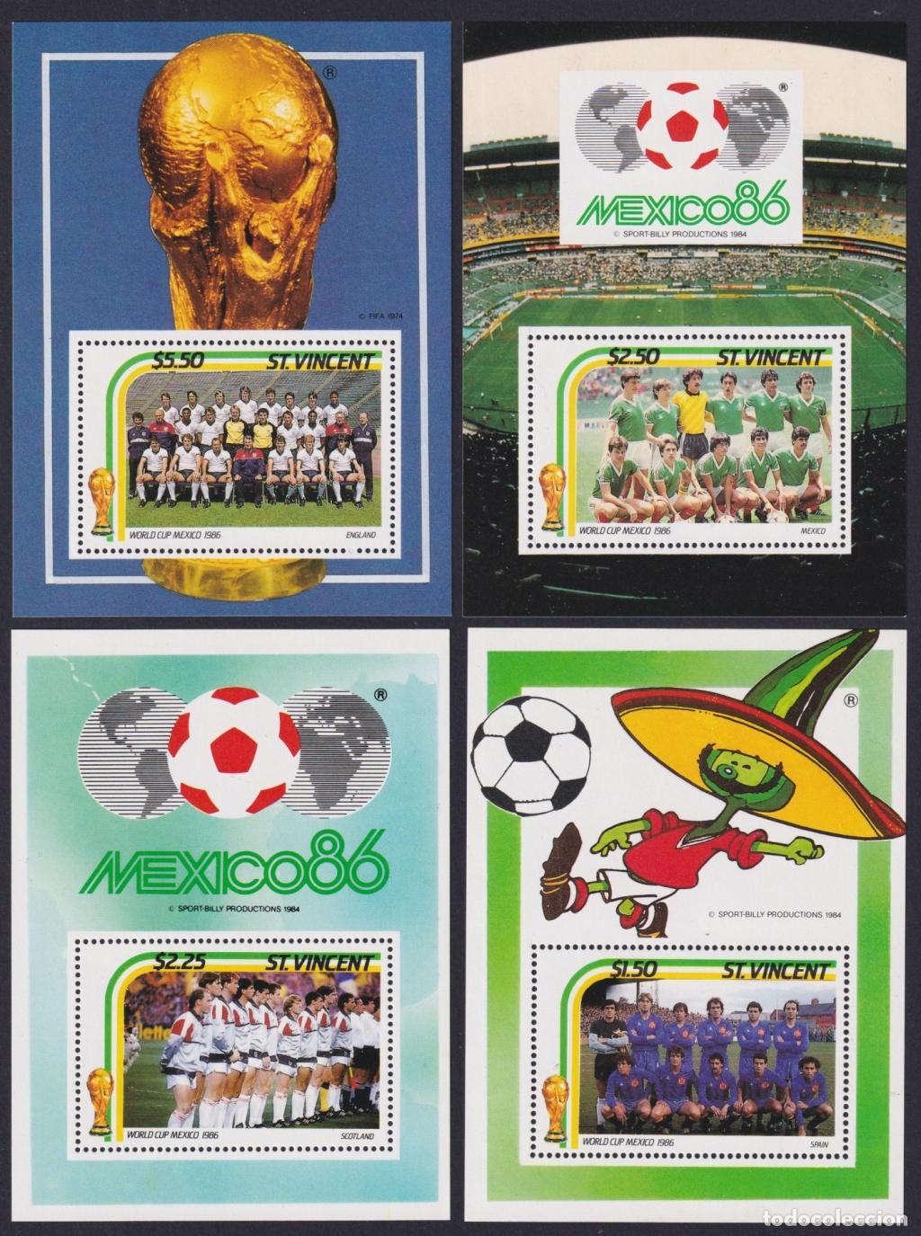 Briefmarken: F-EX57589 ST VINCENT MNH 1986 SOCCER CHAMPIONSHIP SHEET.