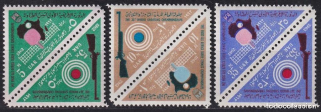 Selos: F-EX58816 EGYPT UAR MNH 1962 SHUTTING CHAMPIONSHIP & AFRICAN TENNIS TABLE PING PON