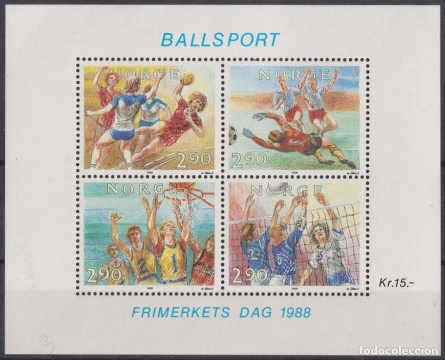 Stamps: F-EX61828 NORWAY NORGE MNH 1988 SPORT SOCCER HANDBALL BASKETBALL VOLLEYBALL.