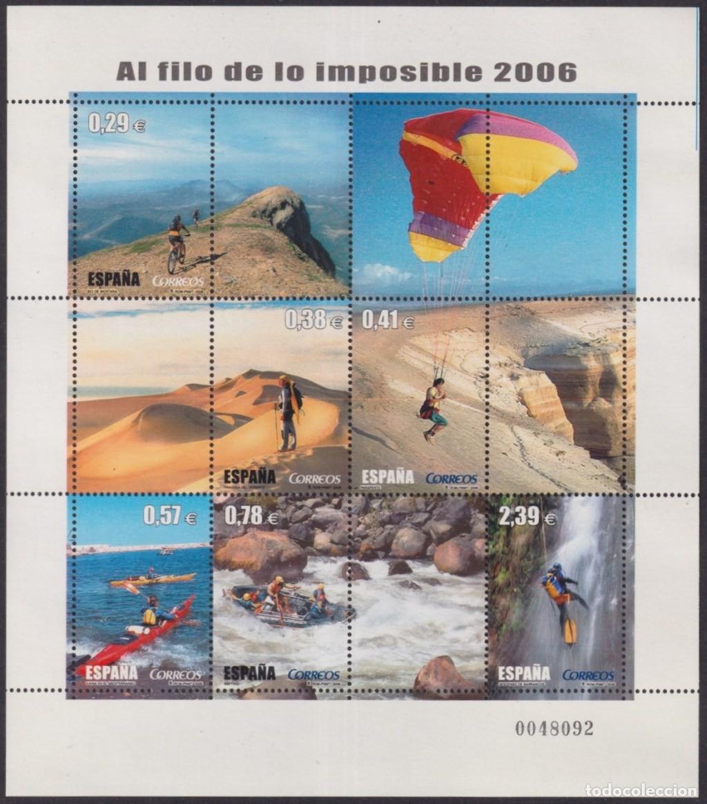 Stamps: F-EX65005 SPAIN MNH 2006 AL FILO DE LO IMPOSIBLE RISK SPORT SHEET.