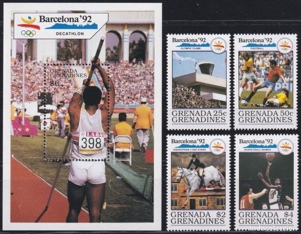 Briefmarken: F-EX57591 GRENADA & GRENADINES MNH 1992 OLYMPIC GAMES BARCELONA SOCCER EQUESTRIAN BASKET.