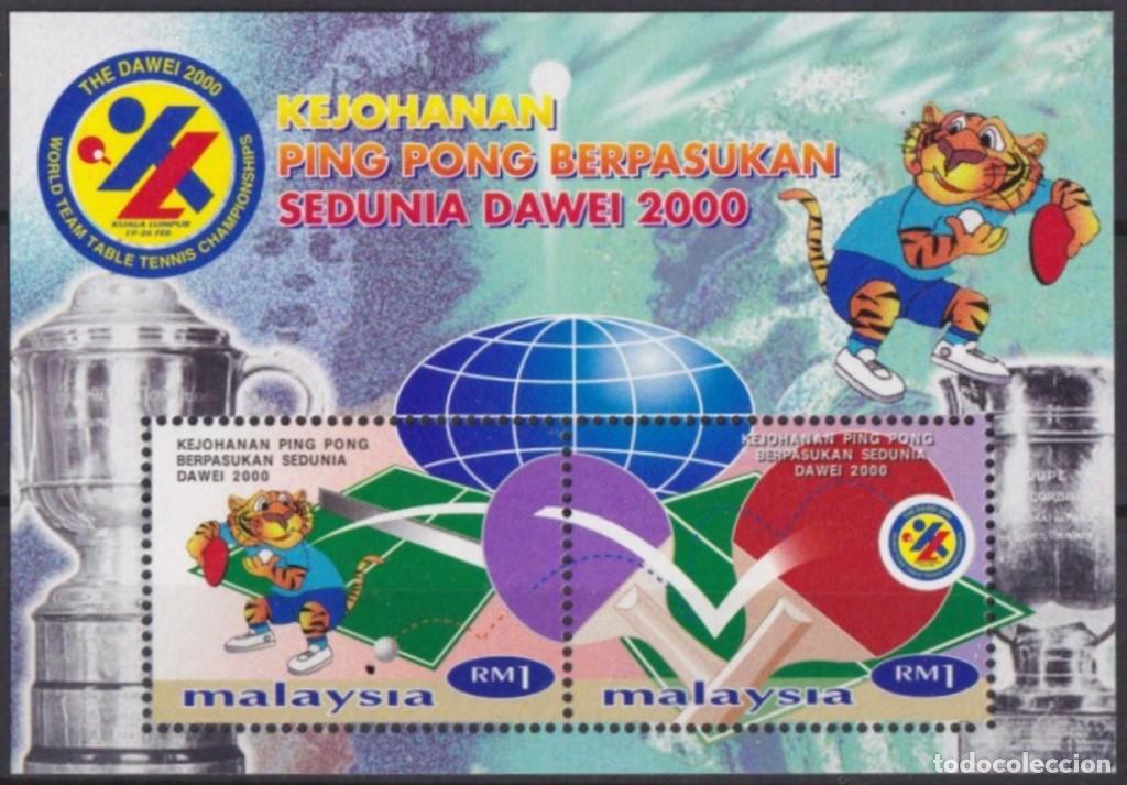 Briefmarken: F-EX56346 MALAYSIA MNH 2000 WORLD CUP TENNIS TABLE PING PON.