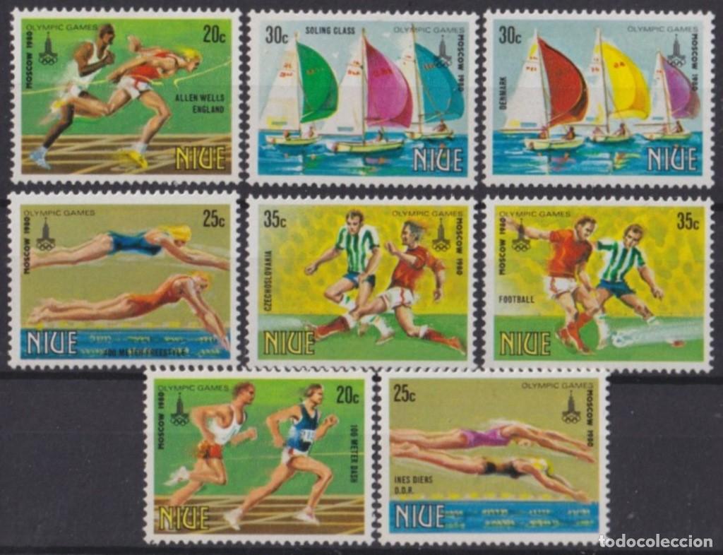 Briefmarken: F-EX56338 NIUE 1980 MNH MOSCOW RUSSIA OLYMPIC GAMES ATHLETISM BOXING SAILING.