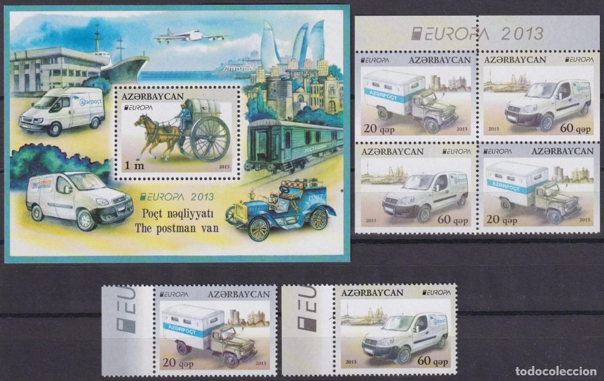 Selos: F-EX65970 AZERBAIJAN MNH 2013 EUROPA CEPT POSTAL TRANSPORT VEHICLES.