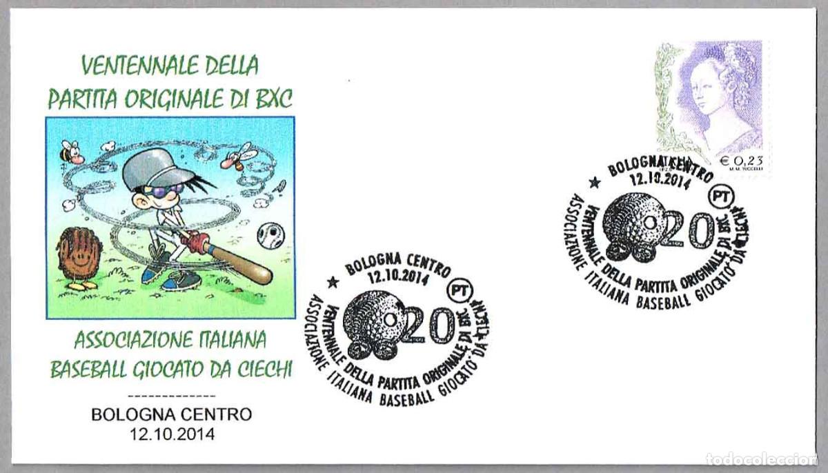 Sellos: Matasellos DEPORTES - BEISBOL PARA CIEGOS - 20 ANIV. PRIMER PARTIDO. Bologna, Italia, 2014