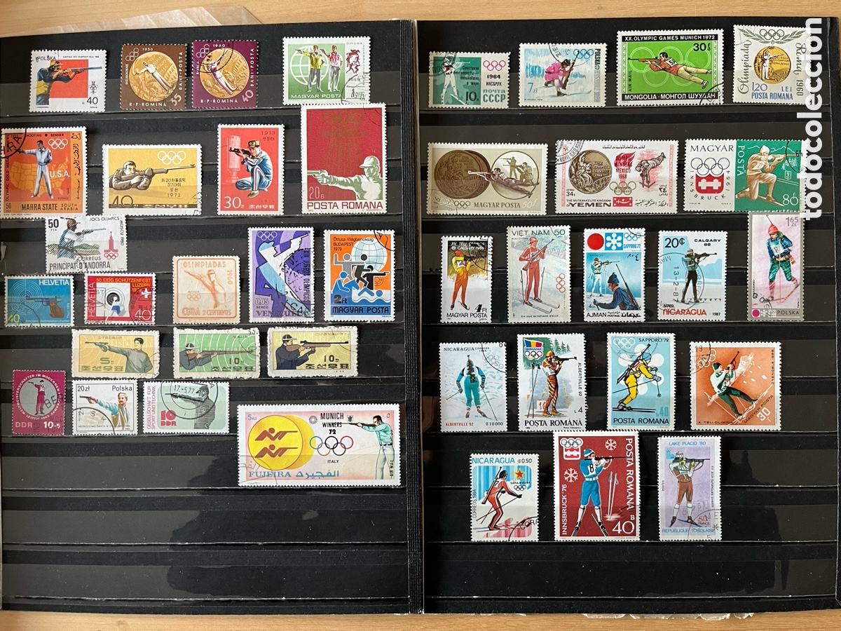 Sellos: TIRO DEPORTIVO Y BIATL&Oacute;N. Colecci&oacute;n de sellos