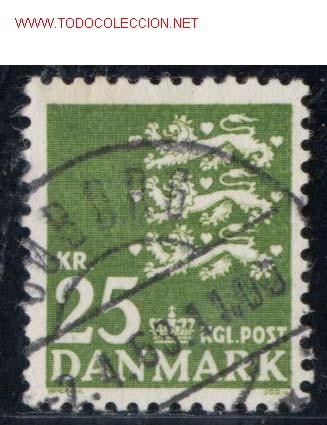 Sellos: Dinamarca 1969. Basicos: Escudo de armas - Foto 1