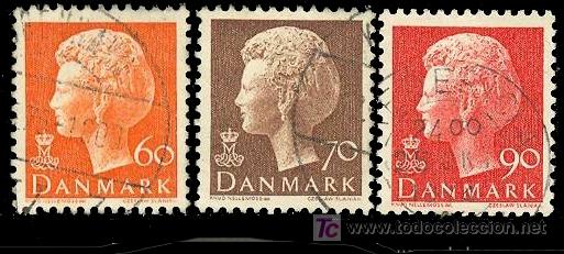 Sellos: Dinamarca 1973. B&aacute;sicos: Reina Margarita - Foto 1