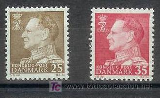 Sellos: Dinamarca 1963. B&aacute;sicos: Rey Federico IX - Foto 1
