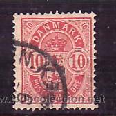 Sellos: DINAMARCA   36 USADA, ESCUDO, - Foto 1