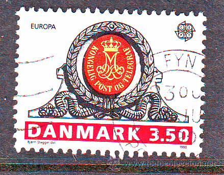 Sellos: DINAMARCA.1990.ESCUDOS.VALOR USADO. - Foto 1