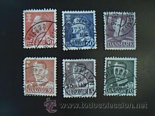 Sellos: Lote 6 sellos DANMARK - Foto 1