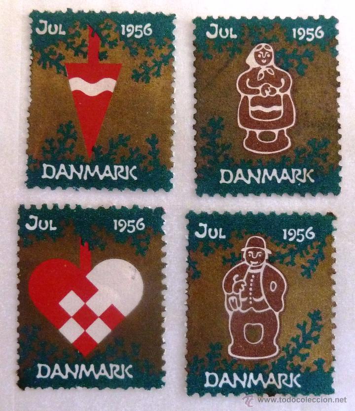 Sellos: VI&Ntilde;ETAS DINAMARCA 1956. - Foto 1