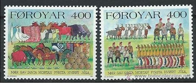 Sellos: FEROE 1994 - NAVIDAD - YVERT N&ordm; 266/67 - Foto 1