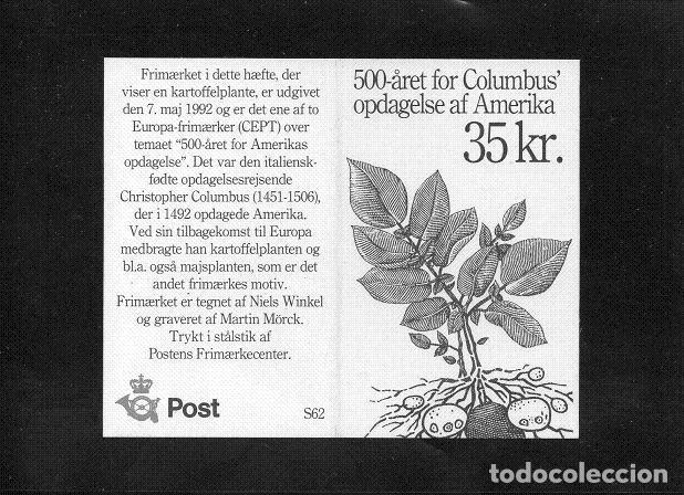 Sellos: DINAMARCA 1992, YVERT C-1028, MNH-SC - Foto 1