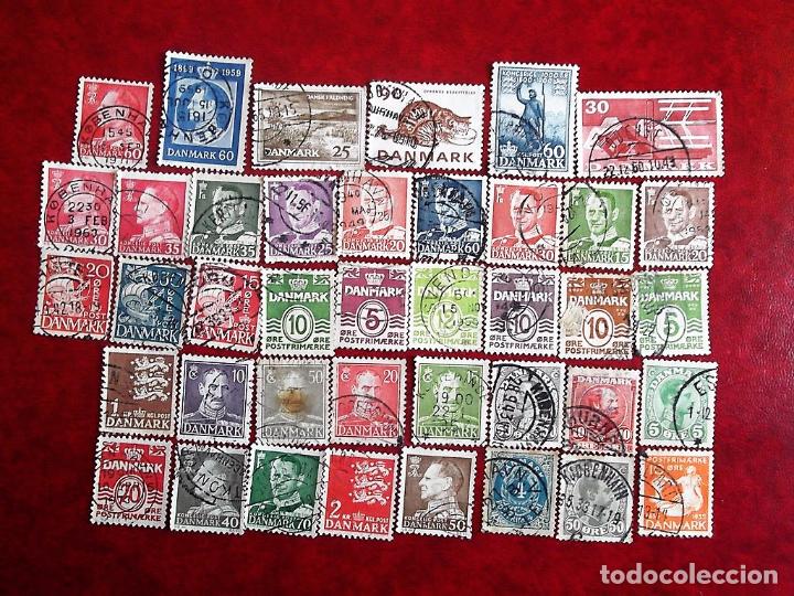 Sellos: Dinamarca. 40 Sellos usados diferentes. Ref: e479 - Foto 1