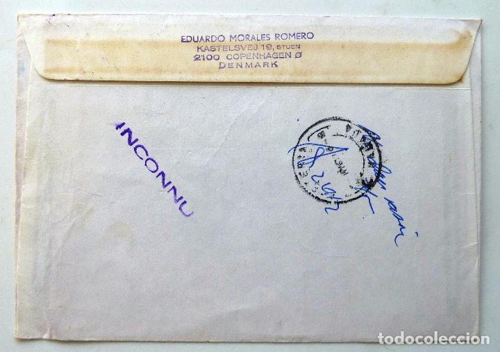 Sellos: SOBRE DINAMARCA CIRCULADO. 1976. - Foto 2