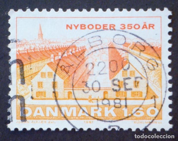 Sellos: 1981 Dinamarca 350 Aniversario fundaci&oacute;n barrio naval Nyboder - Foto 1