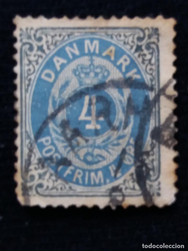Sellos: SELLO, DINAMARCA, 4, POSTFRIM, A&Ntilde;O 1875. - Foto 1