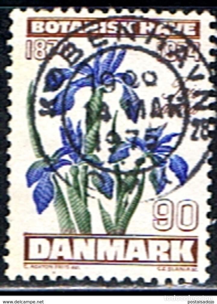 Sellos: DINAMARCA // YVERT 584 // 1974 ... FLOR DE IRIS  ... USADO - Foto 1