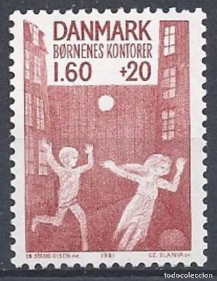 Sellos: DINAMARCA 1981 - PROTECCION DE LA INFANCIA - YVERT N&ordm; 730** - Foto 1