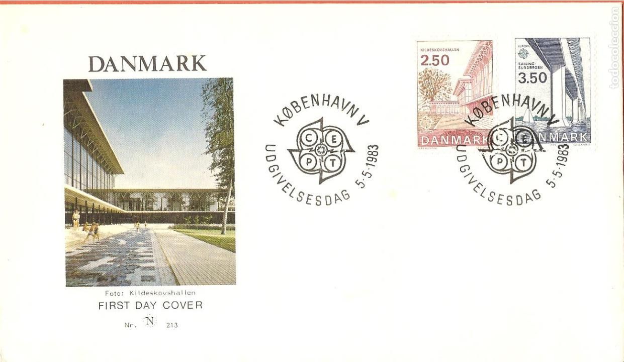 Sellos: SPD -FDC DINAMARCA, TEMA EUROPA 1983 - Foto 1
