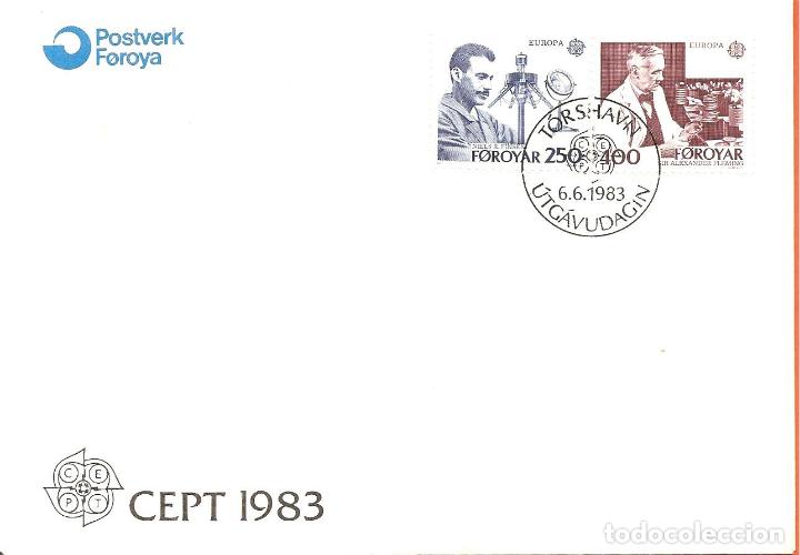 Sellos: SPD -FDC, FEROE, TEMA EUROPA, CIENT&Iacute;FICOS, 1983 - Foto 1