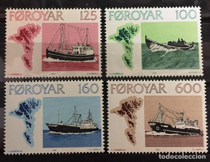 Sellos: DINAMARCA- FEROE, Barcos navegacion - Foto 1