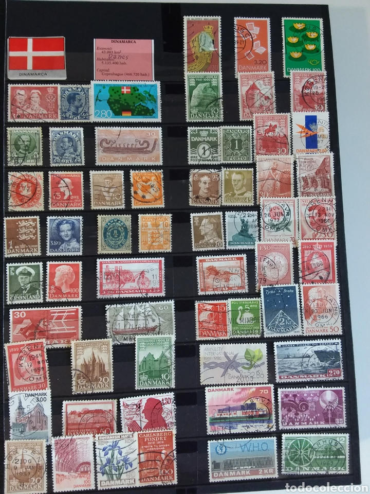 Sellos: Lote 60 sellos de Dinamarca - Foto 1
