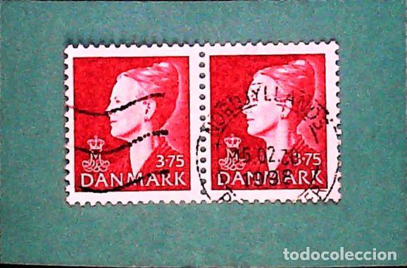 Sellos: Blocco 2 Francobolli Danimarca - Foto 1