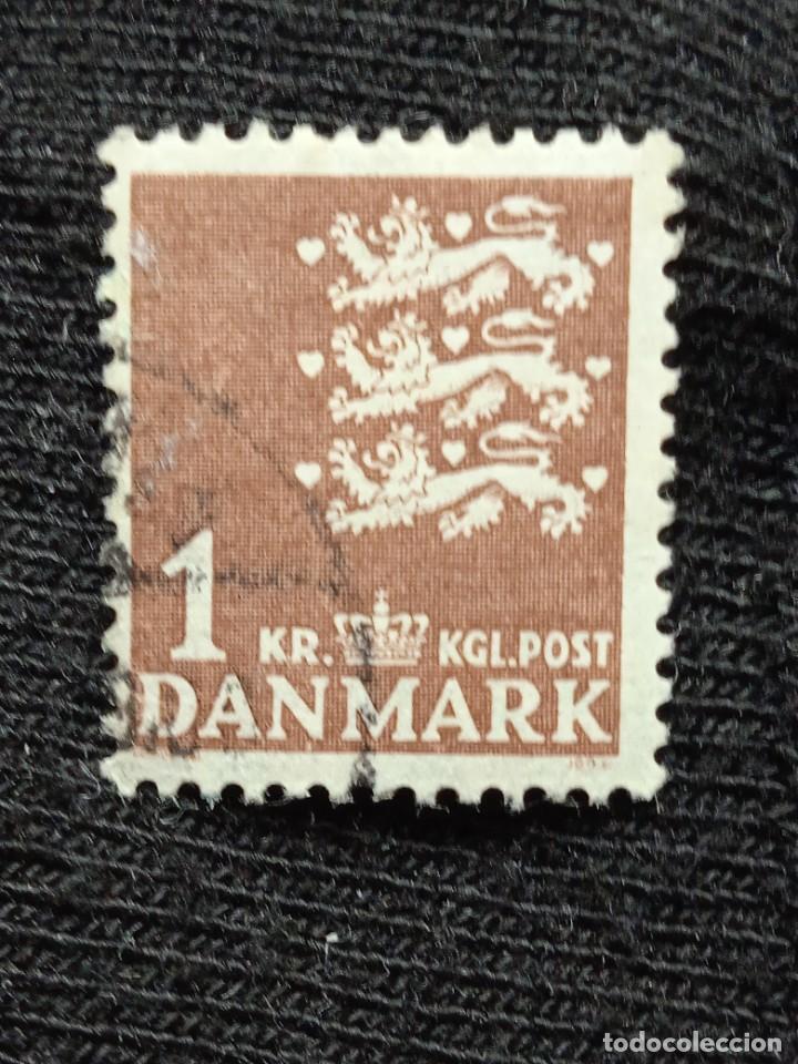 Sellos: DINAMARCA 1 KR, KGL.POST A&Ntilde;O 1963. - Foto 1