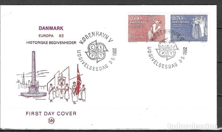 Sellos: FDC DINAMARCA 1982, YT 752/ 53 - Foto 1