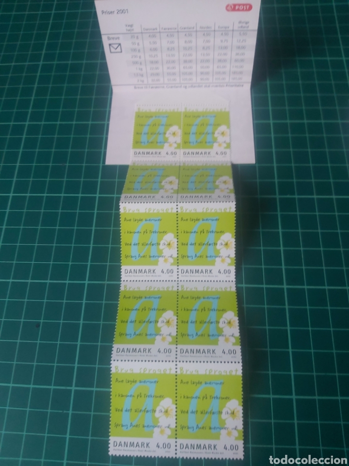Sellos: 2001 DINAMARCA CARNETS FLORES BRUG SPROGET - Foto 2
