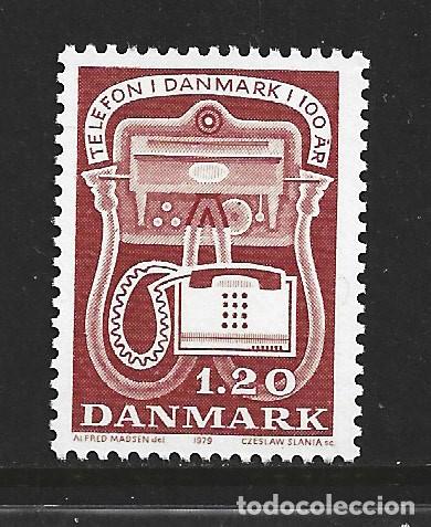 Sellos: DINAMARCA 676** - A&Ntilde;O 1979 - CENTENARIO DEL TELEFONO EN DINAMARCA - Foto 1