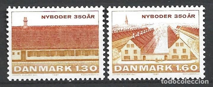 Sellos: DINAMARCA 731/32** - A&Ntilde;O 1981 - 350&ordm; ANIVERSARIO DE LA CIUDAD DE NYBODER - Foto 1