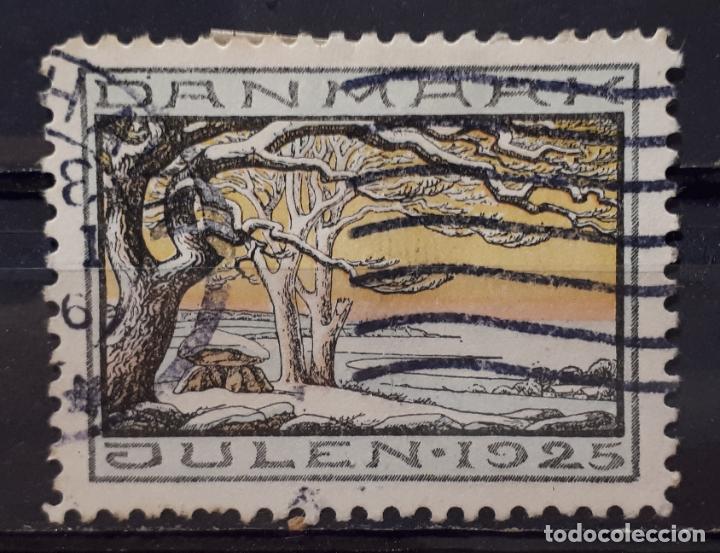 Sellos: Dinamarca &deg;. A&ntilde;o 1925. Vi&ntilde;eta de Navidad. - Foto 1